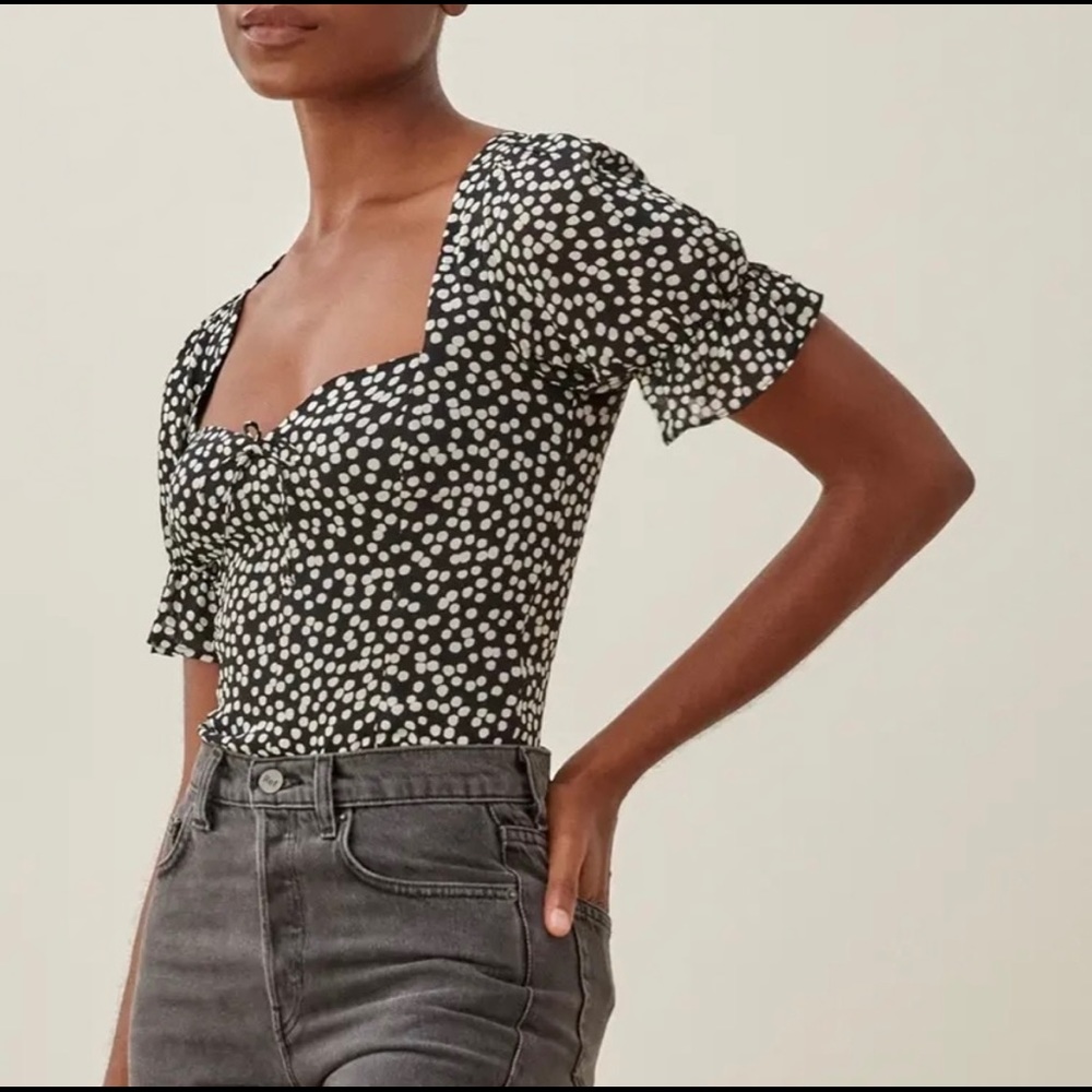 Reformation Delevan Top in Pearls